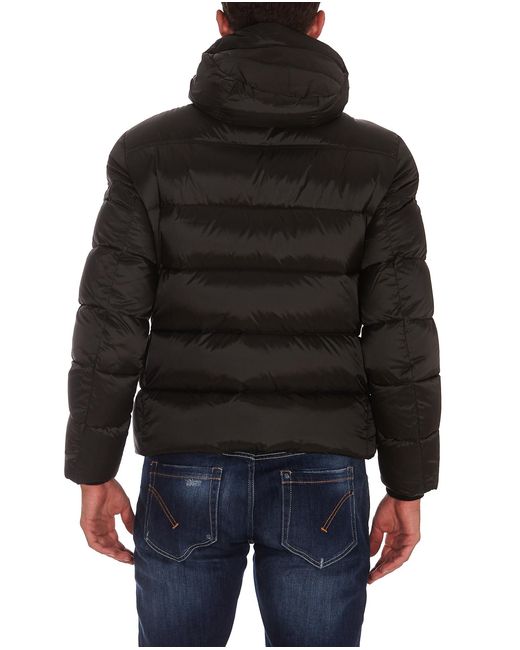 Moorer Black Brett-Sh Hooded Down Jacket for men