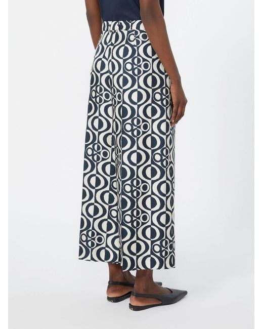 Max Mara White Patterned Casual Pants