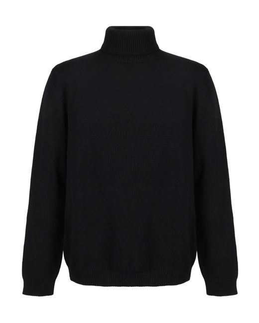 Roberto Collina Black Turtleneck Knit Sweater for men
