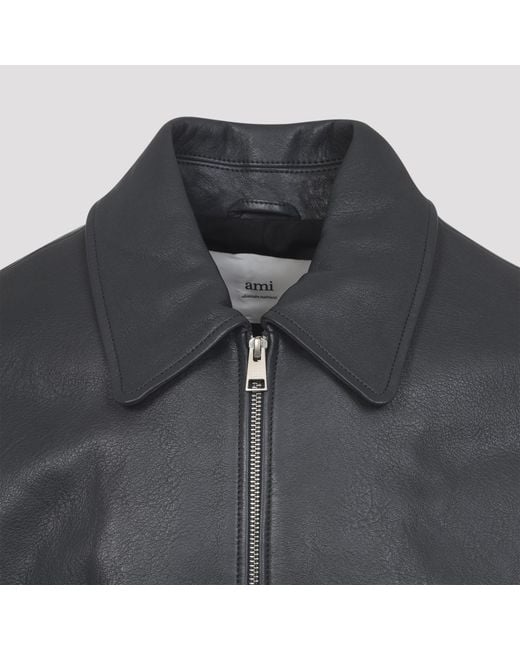 AMI Gray Zipped Jacket for men