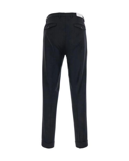 Michael Coal Black Pleated Regular-Fit Pants for men