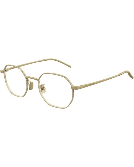 Bottega Veneta White Eyewear Geometric Frame Glasses