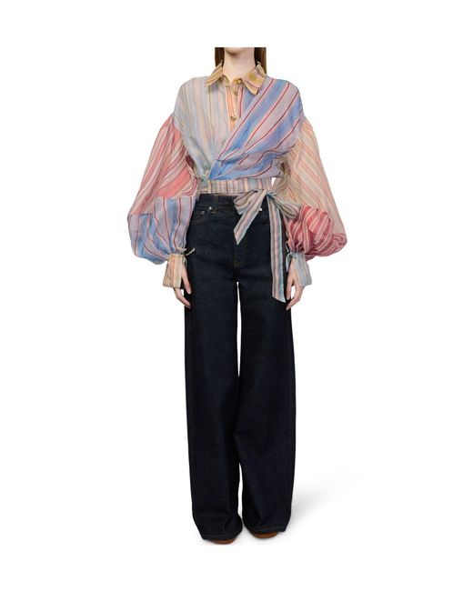 Zimmermann Multicolor Rebellion Striped Blouse