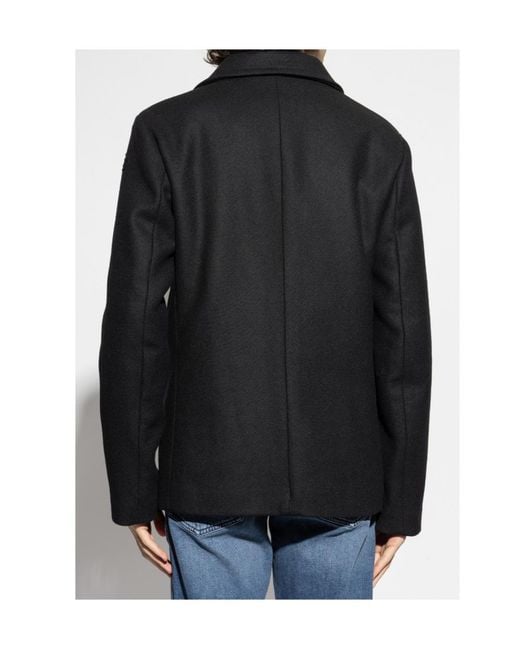 DIESEL Black Long Sleeve Double-Breasted Jacket for men