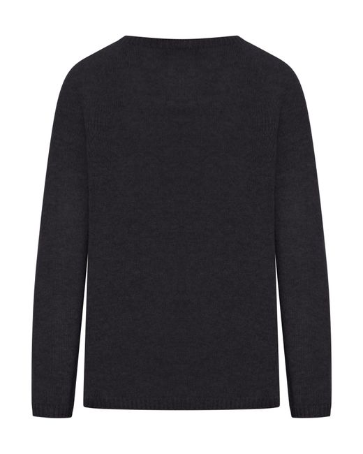 Max Mara Blue Raglan-Sleeve Wool Sweater