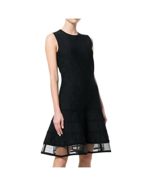 McQueen Black Sleeveless Knit Dress