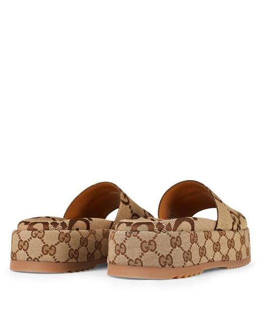 Gucci White Logo Slippers