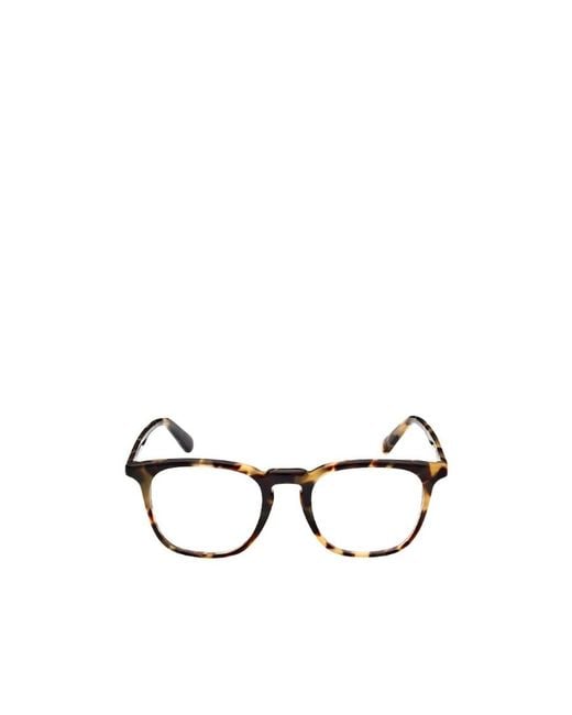 Moncler White Eyewear Square Frame Glasses for men