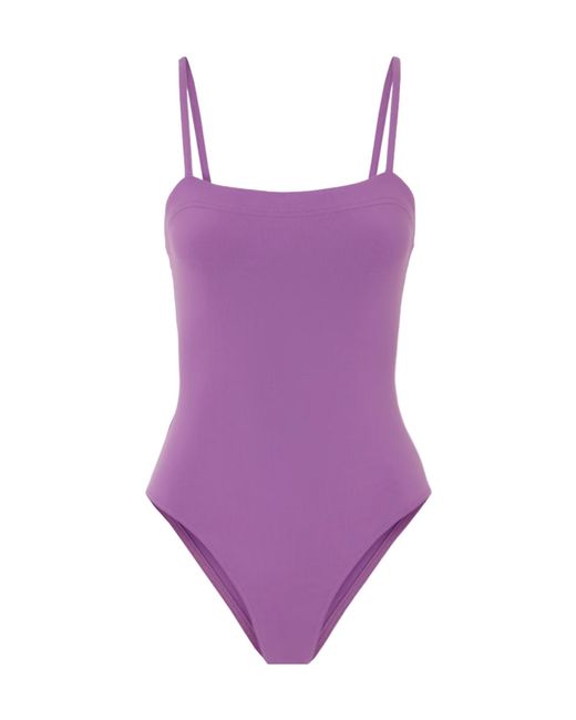 Eres Purple Aquarelle Spaghetti-Strap Swimsuit