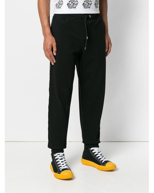 McQ Alexander McQueen Black Logo Print Track Pants for men