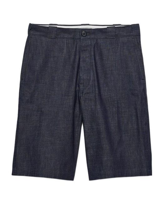 Prada Blue Raw Denim Bermudas for men