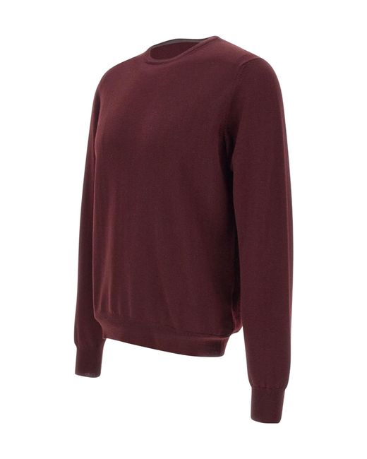 Gran Sasso Purple Crew Neck Knitted Sweater for men