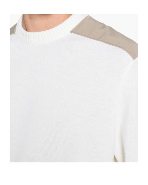 Paul & Shark Natural Contrast-Panel Crew-Neck Sweater for men