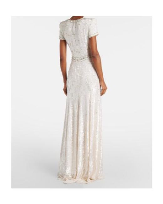 Jenny Packham White Bridal Kira Embellished Gown