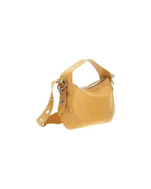 By Far Metallic Yana Croco Shoulder Bag