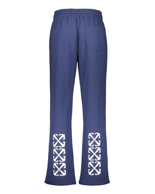 Off-White c/o Virgil Abloh Blue Lightweight Pants With Adjustable Drawstring for men