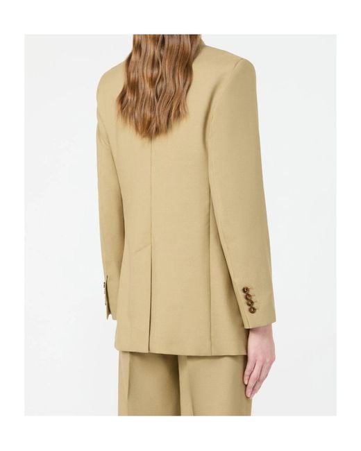 Max Mara Natural Double-Breasted Blazer