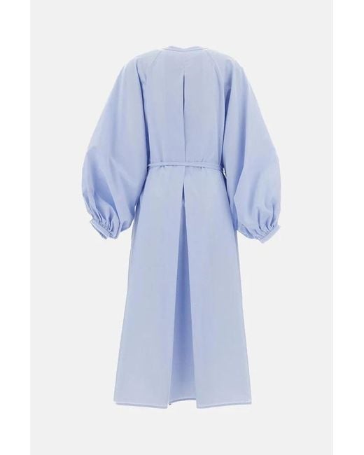 Loulou de Saison Blue Vitti Belted Shirt Dress