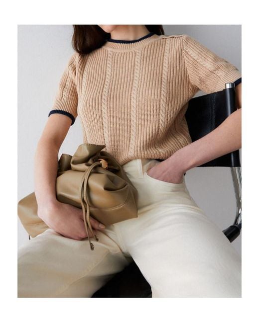 Liu Jo Natural Short-Sleeve Sweater