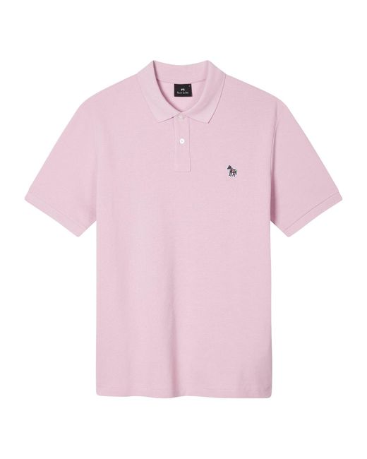 Paul Smith Pink Logo Polo Shirt for men