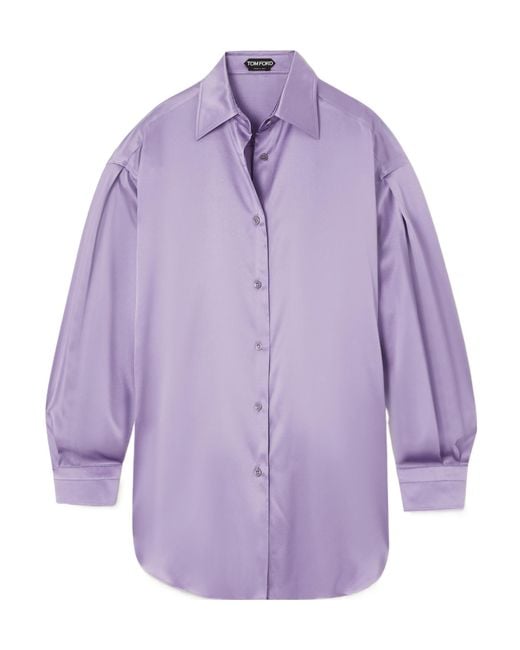 Tom Ford Purple Satin Shirt