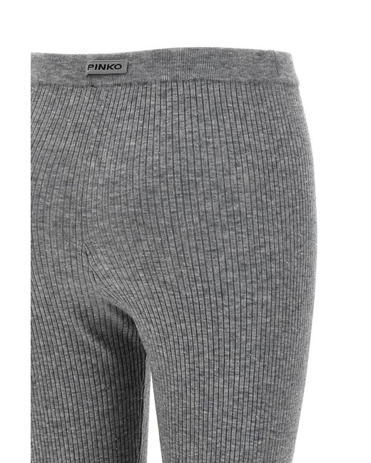 Pinko Gray Ibiza Flared Knitted Pants
