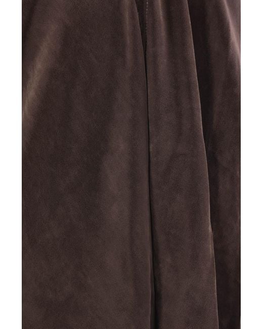 Rick Owens Brown Draped Cowl-Neck Top