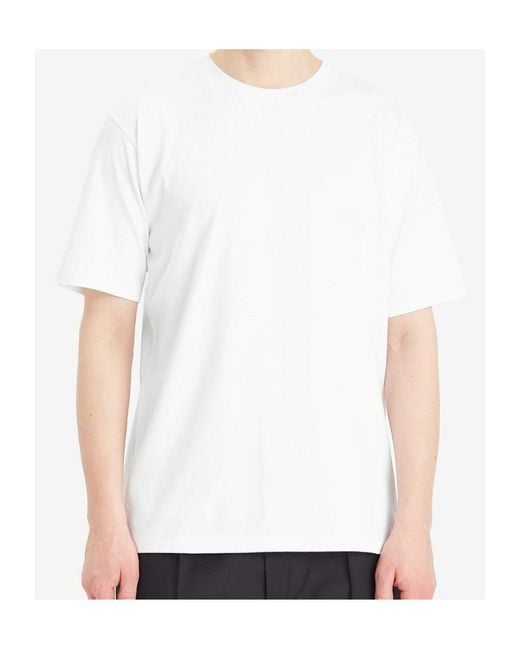 Auralee White Crew Neck T-Shirt for men
