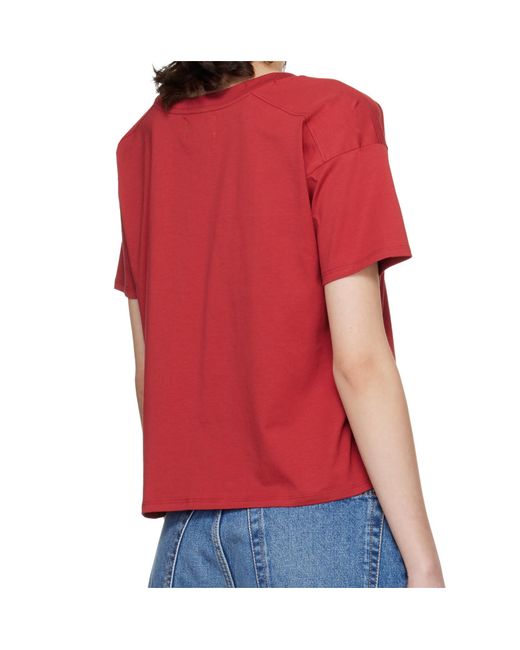 Loulou de Saison Red Faaa Lds V Neck T-Shirt
