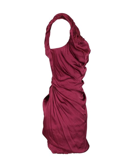 Vivienne Westwood Red Twisted Ginnie Mini Dress