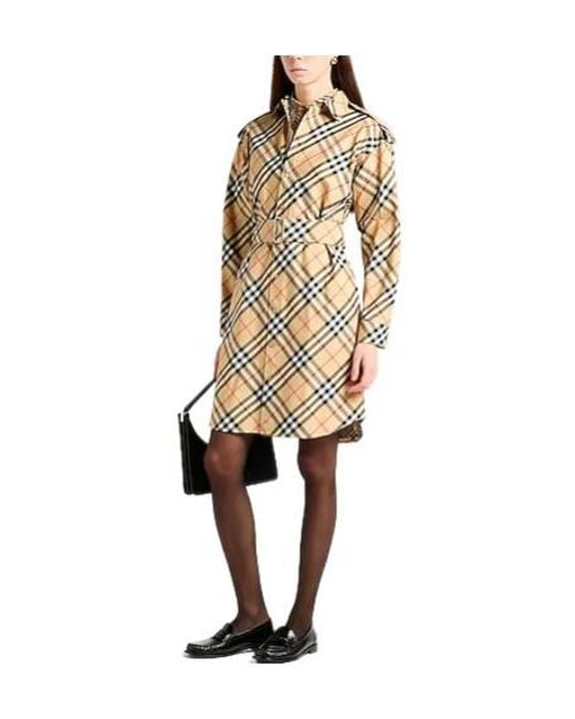 Burberry Natural Printed Shirt Dress