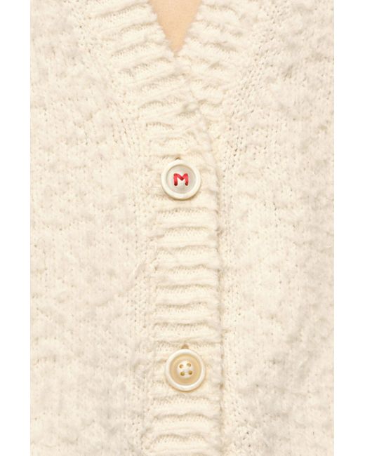 Maison Margiela Natural Oversized Knitted Cardigan