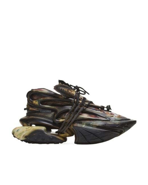 Balmain Multicolor Unicorn Logo Low-Cut Skate Shoes for men