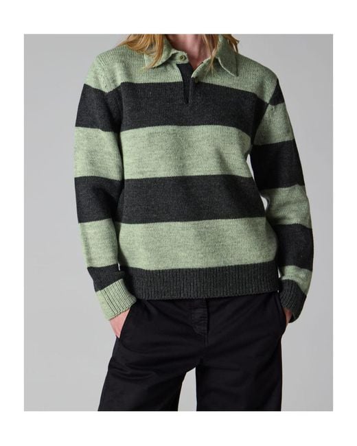 Paul Smith Gray Striped Long-Sleeved Sweater for men