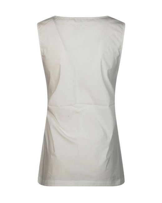 P.A.R.O.S.H. Gray Embroidery Belt-Detail Blouse