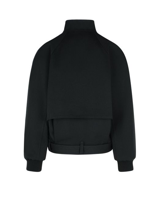 Lanvin Black Belted High Neck Jacket for men