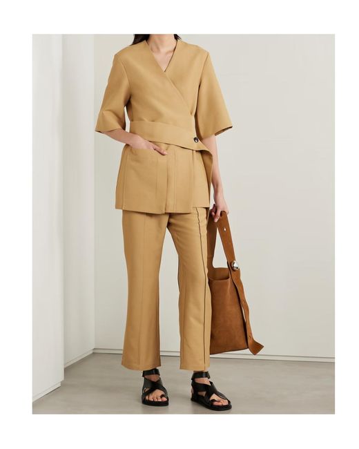 Co. Natural Woven Wrap Top