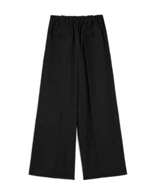 Jil Sander Black Pleated Gabardine Trousers