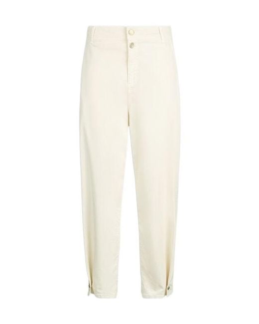 Liu Jo White Rear Logo Detail Button Balloon Trousers