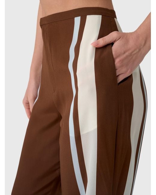 Sir Brown Striped Casual Pants