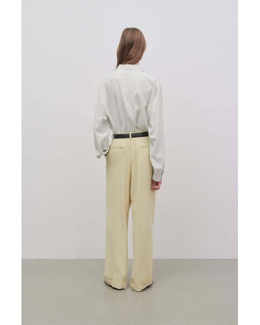 The Row Natural Tor Pleated Casual Pants