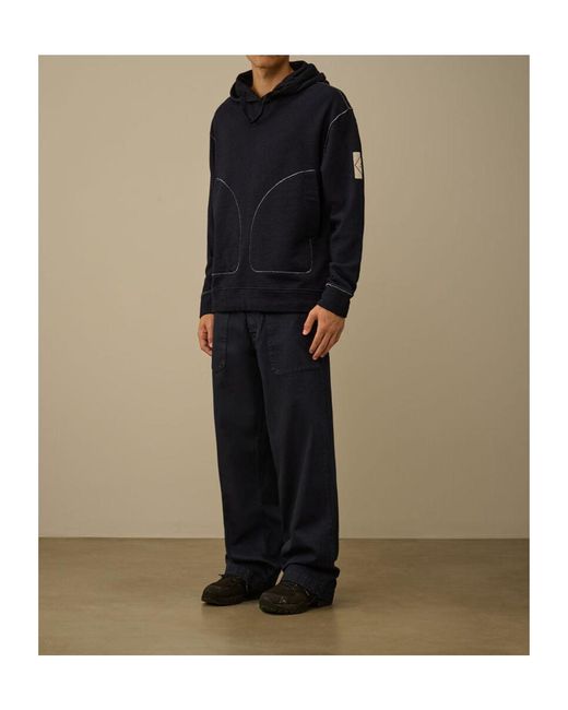 C P Company Black Hooded Sweatshirt for men