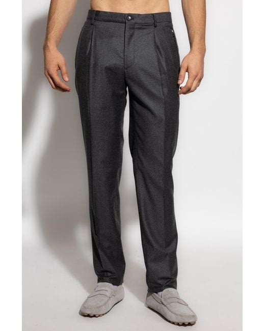Etro Black Carrot Leg Trousers for men