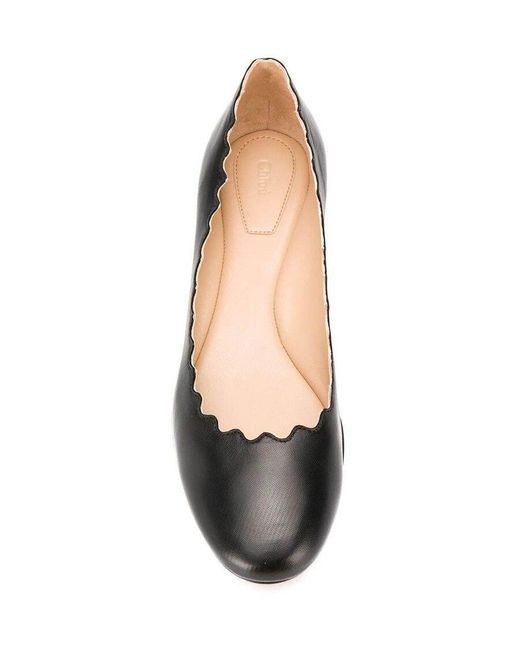 Chloé Black Lace Decorative Ballet Shoes