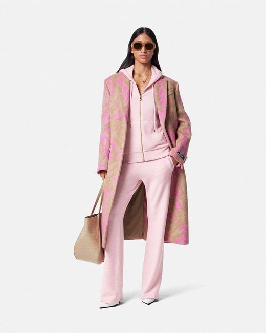Versace Pink Drawstring Flared Trousers