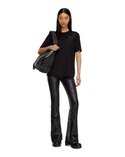 DIESEL Black T-Adjust-Microdiv T-Shirt for men