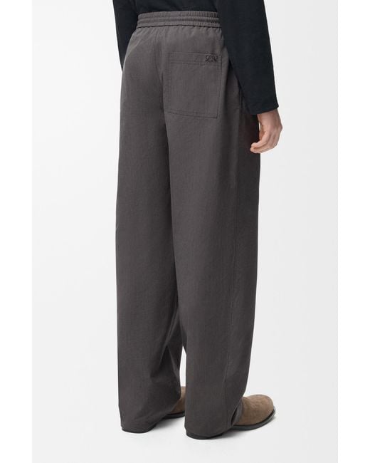 Loewe Gray Drawstring Casual Pants for men
