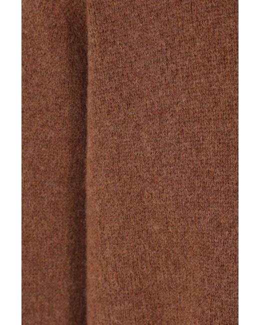 Roberto Collina Brown Round-Neck Sweater for men