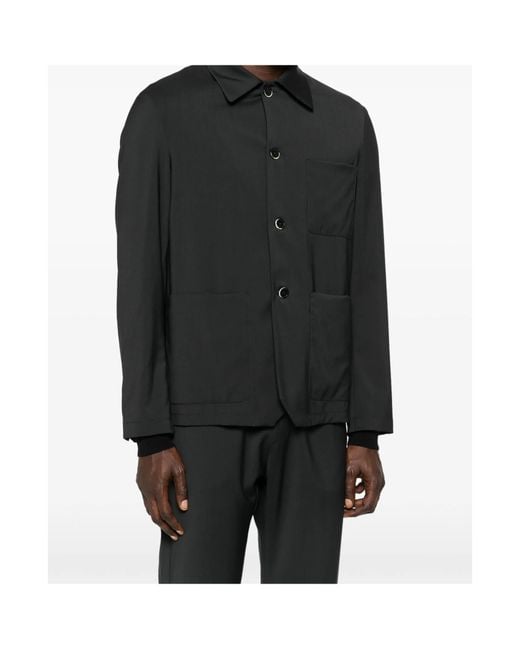 Barena Black Button-Down Overshirt for men