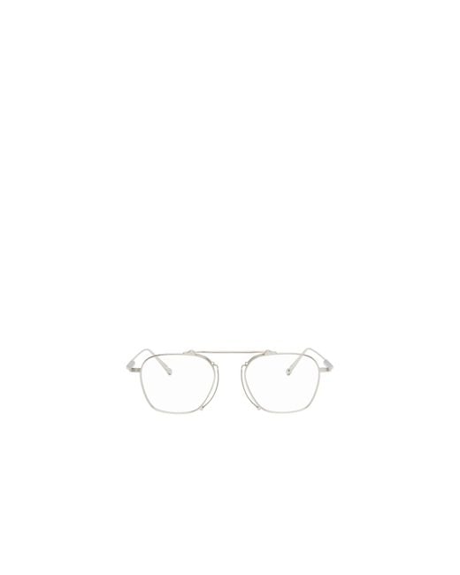 Matsuda White Logo Plain Glasses for men